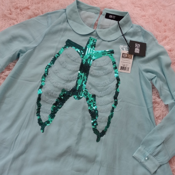 Dead Mermaid NWT Iron Fist babydoll lace dress! Pastel goth/ fairycore! - Picture 11 of 16